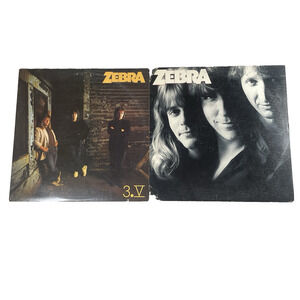 Zebra Lot of 2 Vtg Vinyl LP Albums Self Titled (1983) 3.V (1986) Metal Hard Rock